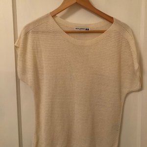 UNIQLO Linen Blend French-Sleeve Ines De La Fressange Top Sz S NWOT